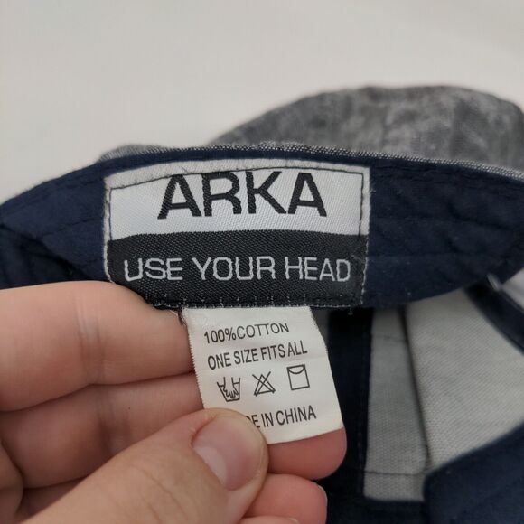 Arka Owl Slideback Hat Multi OSFA Colorblock Leather Patch 6 Panel - Picture 7 of 7